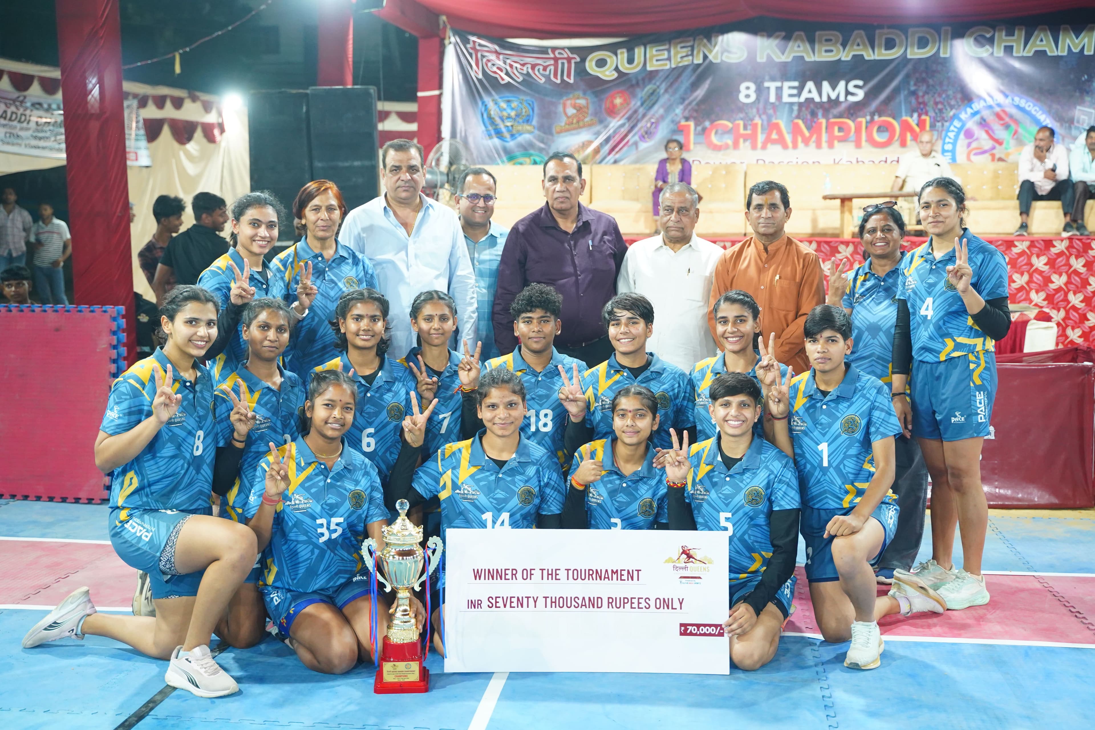 Najafgarh Ninja celebrating championship win